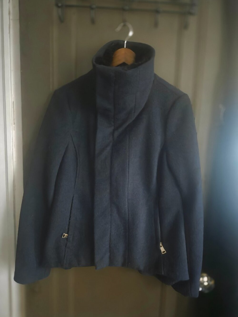 Bebe funnel neck peacoat - L